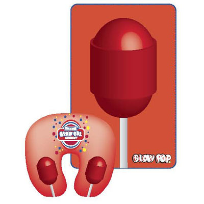 Blow Pop Cherry Travel Pillow with Blanket - TootsieShop.com